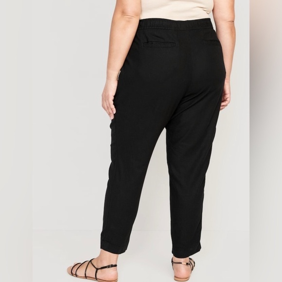 NWT! High-Waisted Cropped Linen-Blend Tapered Pants for Women - Multiple ♥️ - Picture 8 of 8
